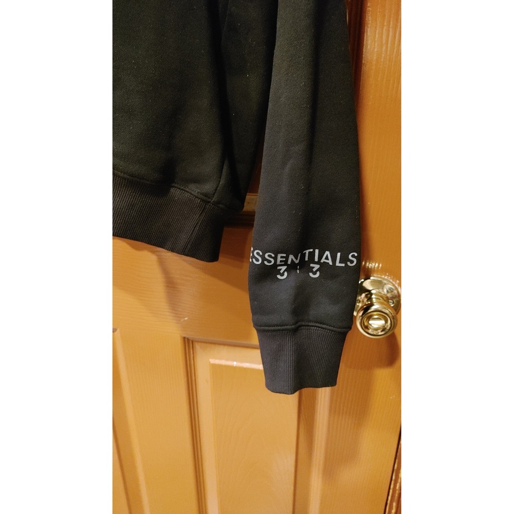 Essentials Proverbs 3:3 Hoodie Mens Large Black Excellent Graphic Pullover - Picture 2 of 8